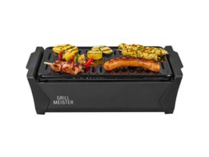 GRILLMEISTER Barbecue au charbon de bois avec ventilation active « KANSAS », à fonctionnement sans fil.