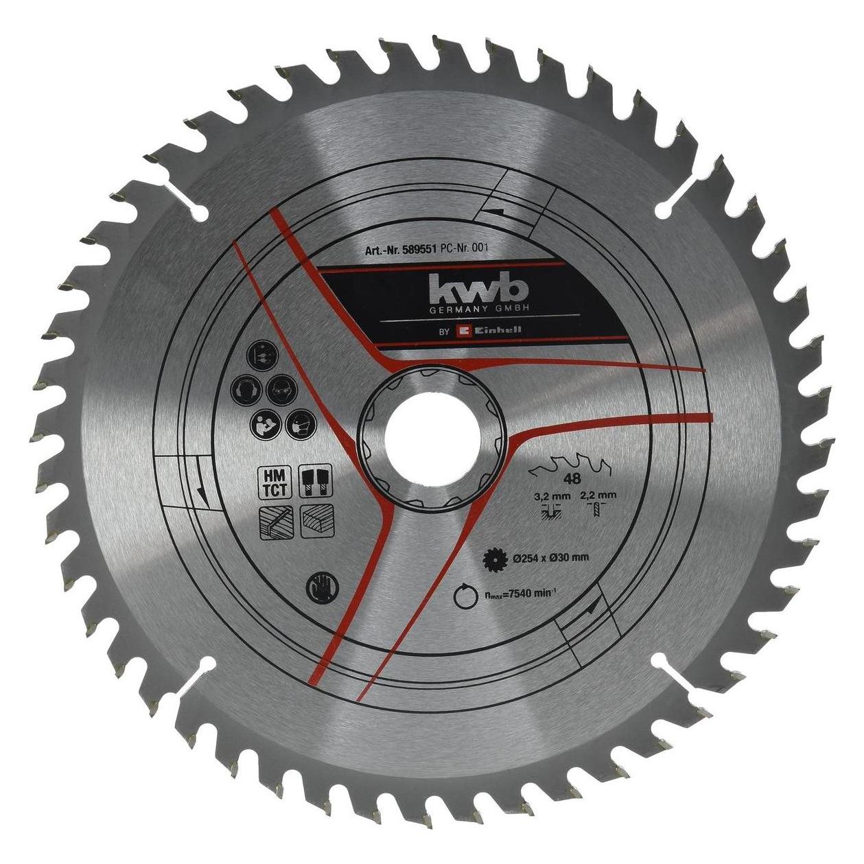 kwb Holzklinge D.254X30 Mm - 48 (49589551)