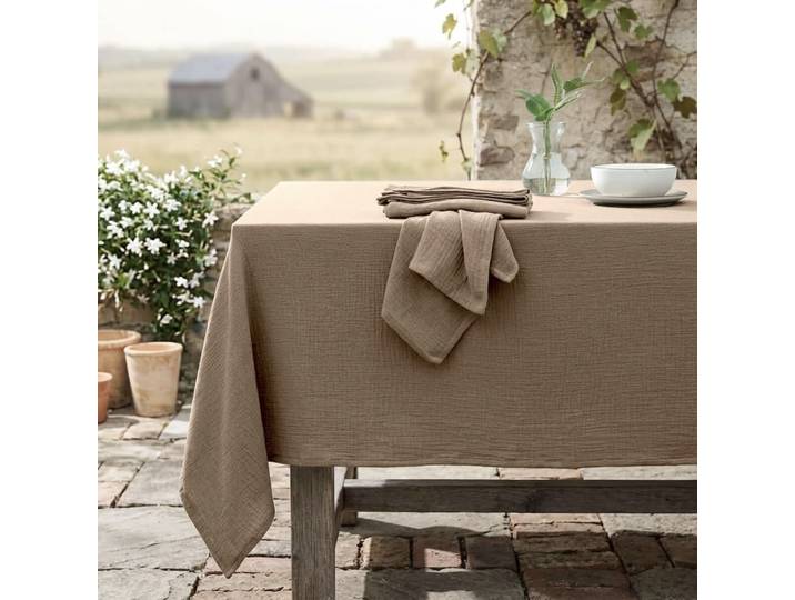 Nappe gaze de coton 150x250 latte