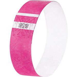 Sigel Einlassbänder EB210 Super Soft, neonpink, Tyvek, bedruckbar, 25x255mm, 120Stück