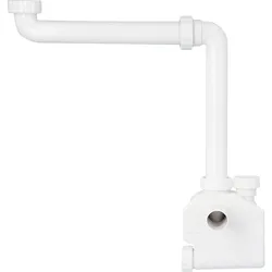 Waschtisch Flach-Raumsparsiphon DN32(1 1/4'')xØ32mm mit Reinigungsöffnung,für Möbelunterbau