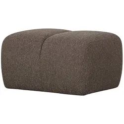 Hocker Mojo aus Bouclé-Stoff, modern und gepolstert, Braun, rechteckig, komfortabel für Dein Zuhause