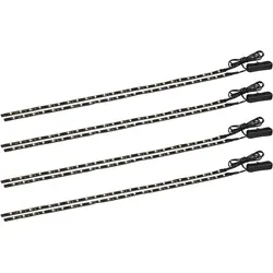 LED Strip Streifen Leiste USB 2x Licht-Band Treppenleuchte TV Hintergrund Beleuchtung, Kunststoff, schwarz, 4er Set