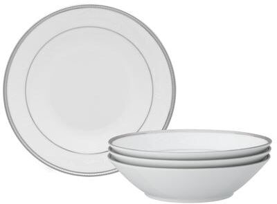 "Noritake Regina Platinum Set of 4 Soup Bowls, 7-1/2"", 12 oz."