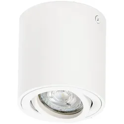 LEDVANCE Spot Surface Round GU10 Schwenkbarer Deckenstrahler in Weiß aus Metall