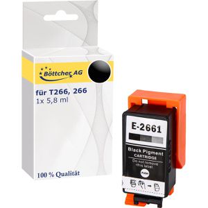 kompatibel für Epson 266 T266 5,8ml schwarz Druckerpatrone