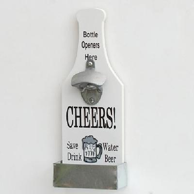 1pc retro holz flasche opener wand montiert hängen bier opener bar werkzeuge legierung galvanik prozess bar cafe wand dekoration