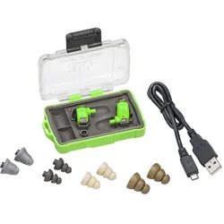 3M PELTOR EEP-100 EU Elektronische Gehörschutzstöpsel, Set: Stöpsel und Ladestation (mit geschlossenem Deckel und USB-Anschlüssen) sind IP-54 eingestuft und wasserfest
