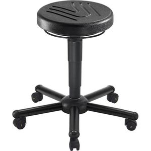meychair Drehhocker A9-TR-PU, ESD, PU-Schaum, mit Rollen, schwarz