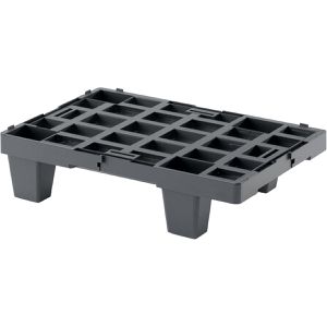 Böttcher-AG Kunststoffpalette aus HDPE, 40 x 60 cm, ineinander stapelbar, 300 kg Tragkraft, 10 Stück