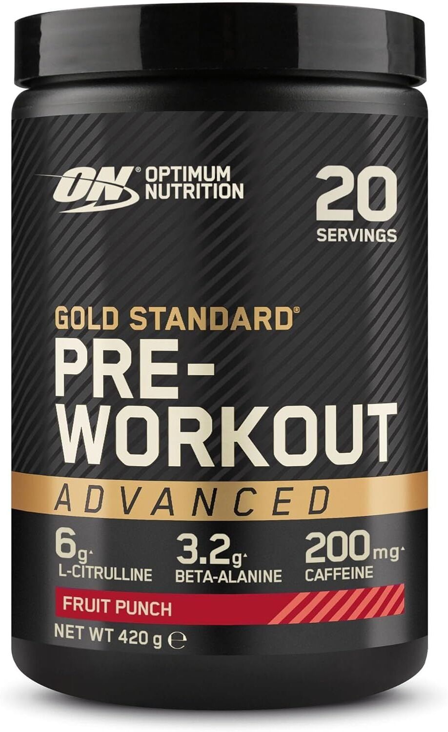 Optimum Nutrition Gold Standard Pre-Workout Advanced Fruit Punch 420g, Fruit Punch