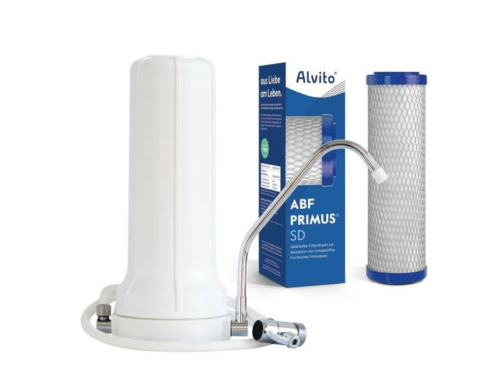 Alvito Wasserhahn-Wasserfilter, Alvito Auftisch Basic Wasserfilter Set Pure (inkl. Primus SD)