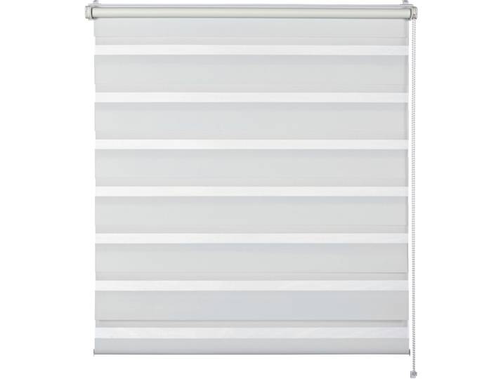 Doppelrollo Tilda , weiss (weiß), B:100cm H:150cm, Polyester, SCHÖNER WOHNEN-KOLLEKTION, Rollos, Doppelrollo, geklemmt, silberne oder weisse Rollo-Technik