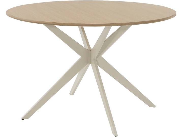 Jockenhöfer Gruppe Esstisch Kopenhagen, rund, melaminbeschichtet, 120 cm Durchmesser, platzsparend, Eiche hell