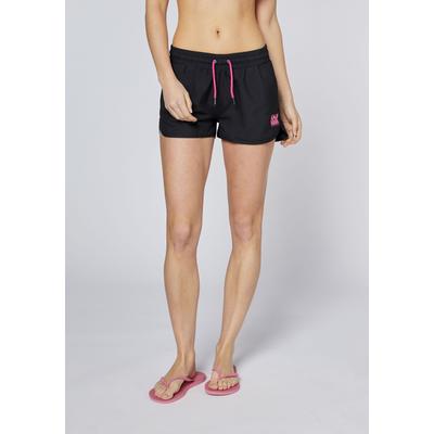 Badeshorts CHIEMSEE, Damen, Gr. XS (32), schwarz, Kunstfaser, Badehosen Badeshorts