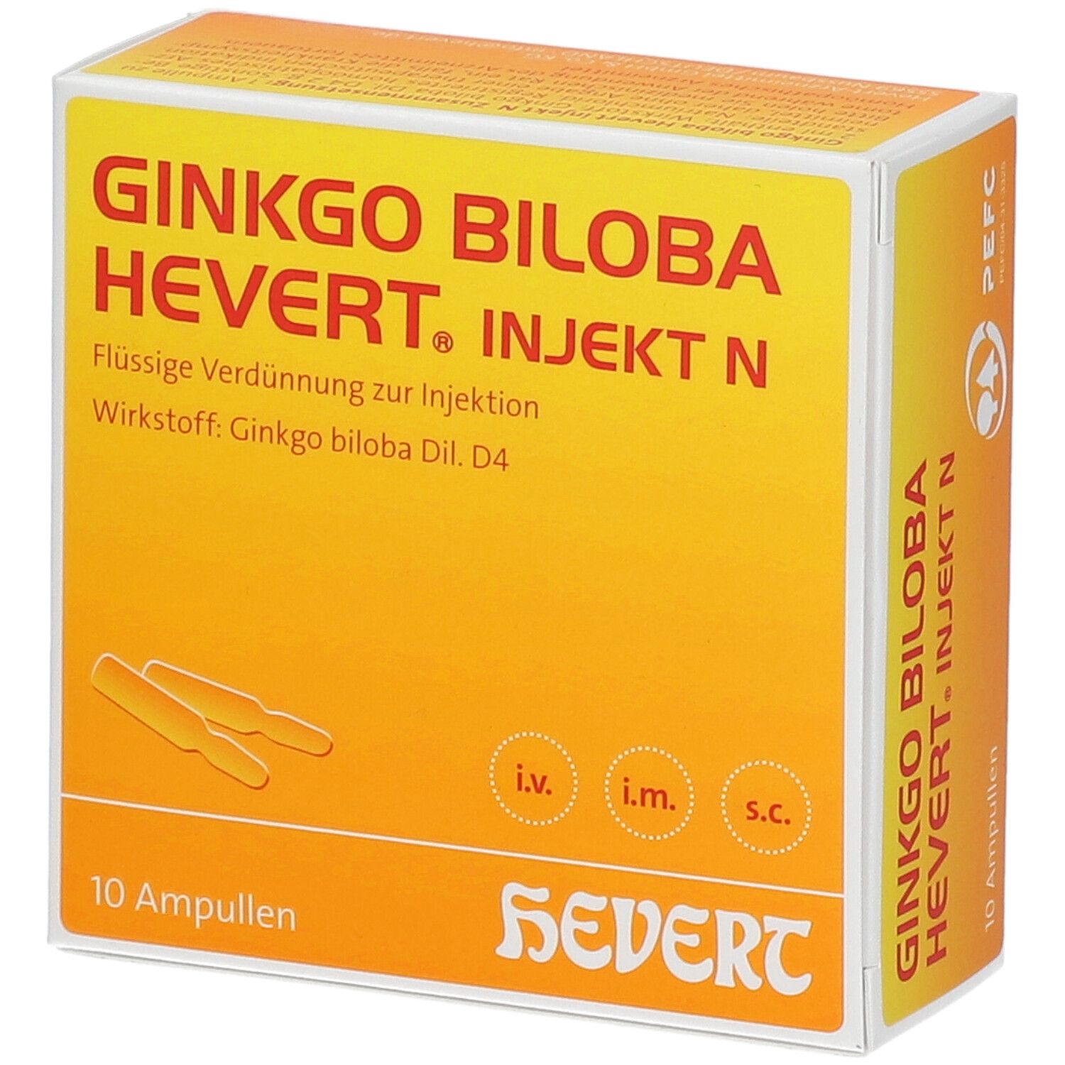 Ginkgo Biloba Hevert injekt N Ampullen 10x2 ml