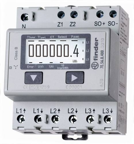 Finder 7E.56.8.400.0010 7E.56.8.400.0010 Drehstromzähler digital 5A MID-konform: Ja 1St.