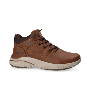 Schnürboots DOCKERS BY GERLI, Damen, Gr. 40, Textil, braun, Lederimitat, Schuhe Schnürboots, Sneaker-Boots, Schnürstiefelette mit Profilsohle