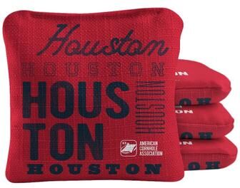 Skip's Garage Houston Football Red Dual Sided Cornhole Bags
