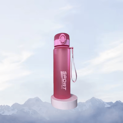 Uplift Curations BPA Free Leak Proof Sports Water Bottle High Quality Portable Drink Bottle For Travel & Hiking (400ml 560ml) pink 400ml