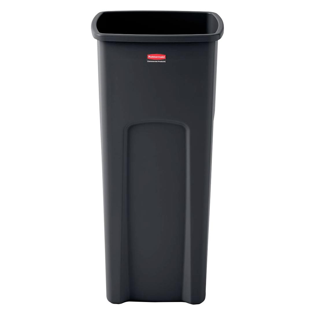 Rubbermaid Mülleimer Untouchable Container Schwarz 87 L Abfallbehälter mit Reissverschluss und Beut (87 l) (FG356988BLA)