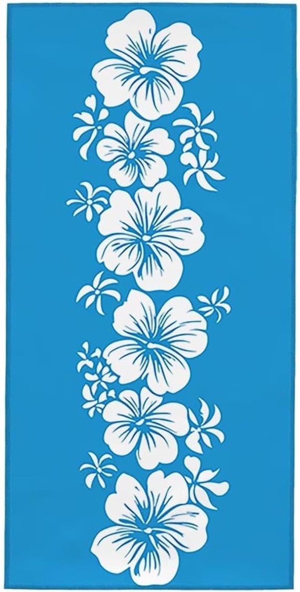 Blauw Strandlaken van Microvezel - XXL Badhanddoek - 90 x 200 cm