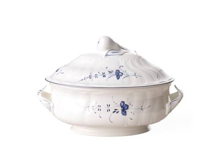 Villeroy & Boch Vieux Luxembourg Terrine, Premium Porzellan, weiß/blau