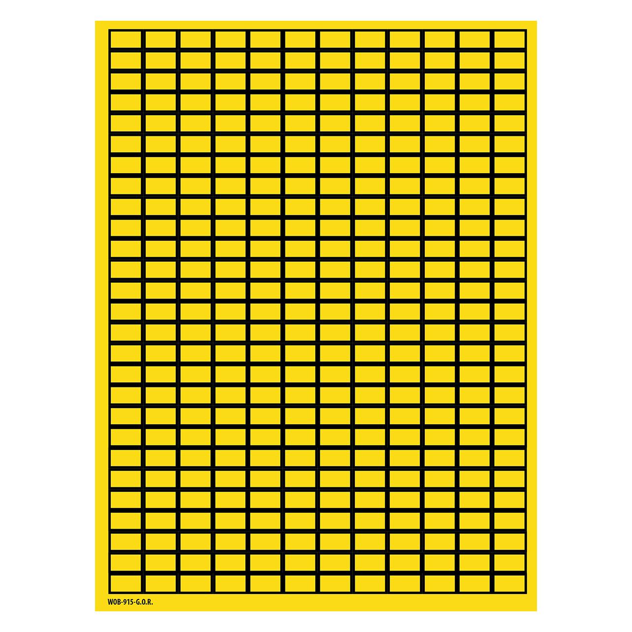 Brady B-500, WOB-915-G.O.R., BESCHRIFTBARE Etiketten, Vinyl, Gelb, 9 x 15 mm, wiederablösbar (25 B (WOB-915-G.O.R.)