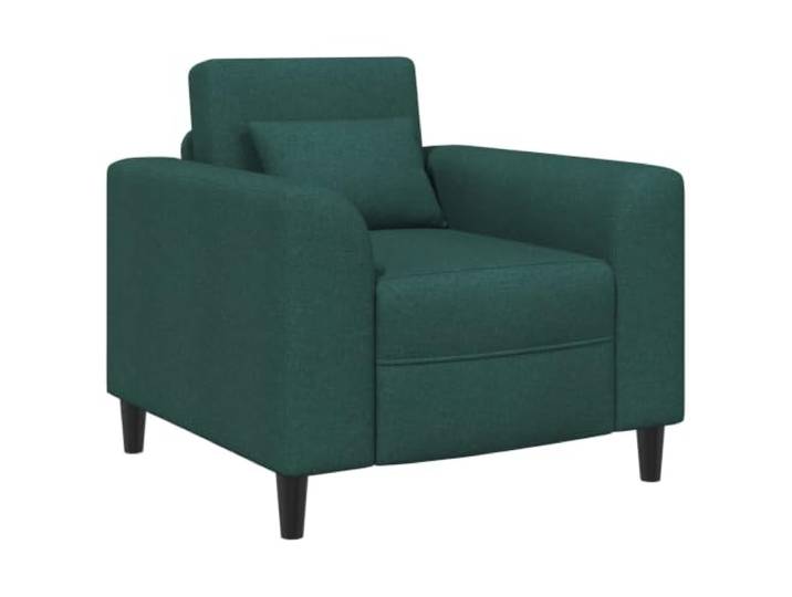 Sessel Dunkelgrün Stoff 90 x 88 x 85 cm Holzrahmen, Schaumstofffüllung, breite geschwungene Armlehnen, moderne Ästhetik, einfache Pflege