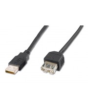 DIGITUS ASSMANN USB-Verlängerungskabel USB W bis W 2.0 1.8 m geformt Schwarz (AK-300200-018-S)