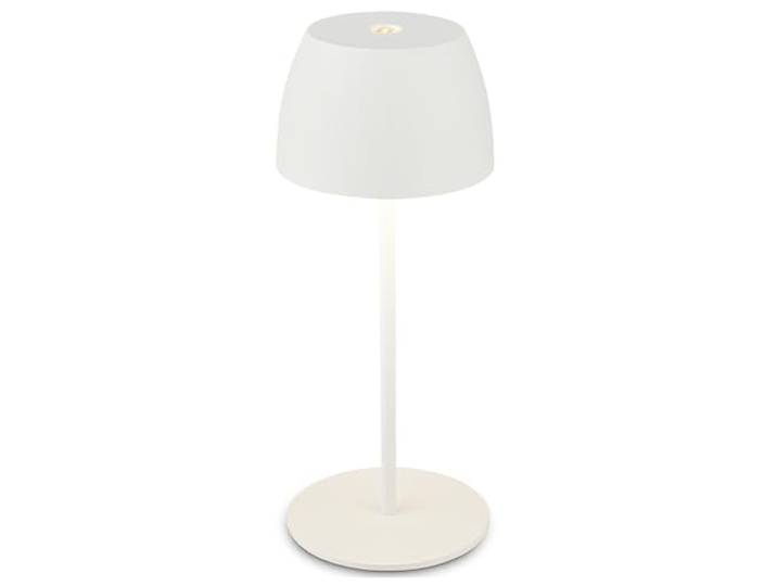 BRILONER - Mini lampe de table LED sans fil IP44 avec Touch\, variateur continu\, batterie et source lumineuse interchangeables\, lampe de chevet\, lampe décorative\, lampe LED\, 8x20 cm (DxH)\, blanc