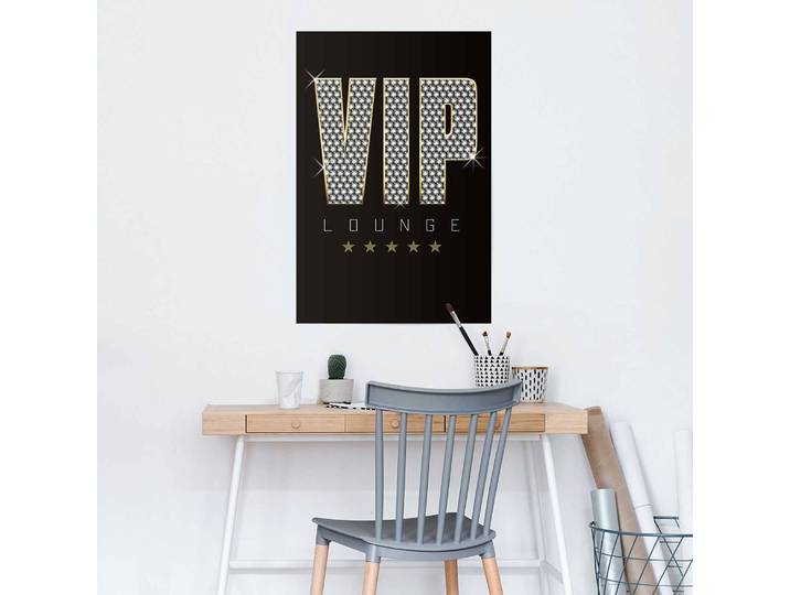 Poster Vip Lounge Papier Noir 61 x 92 x 0cm