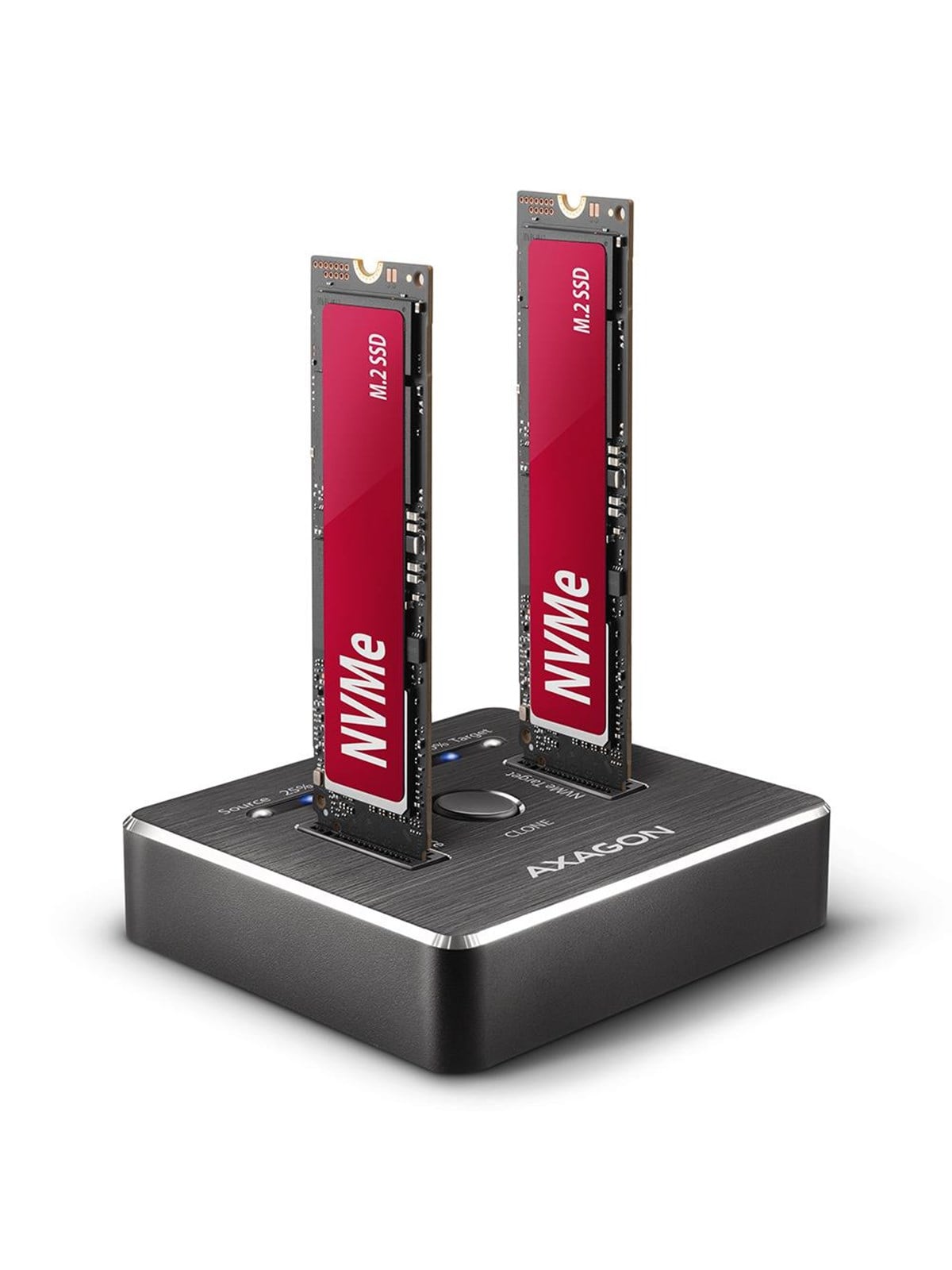 AXAGON CloneMaster USB-C 10 Gbps Dual NVMe M.2 SSD Dockingstation