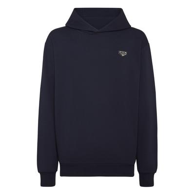 Sweatshirt PHILIPP PLEIN "Iconic Plein", Herren, Gr. XXL, blau (14, dunkelblau), Obermaterial: 100% Baumwolle, Sweatshirts Sweatshirt
