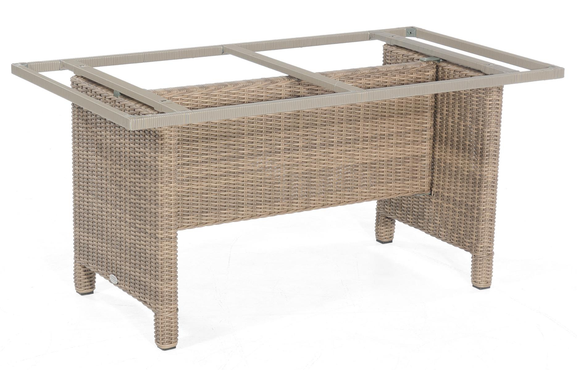 MUESING Tischgestell Base-Polyrattan 150/80cm Al u/KS rustic-stream 16905786