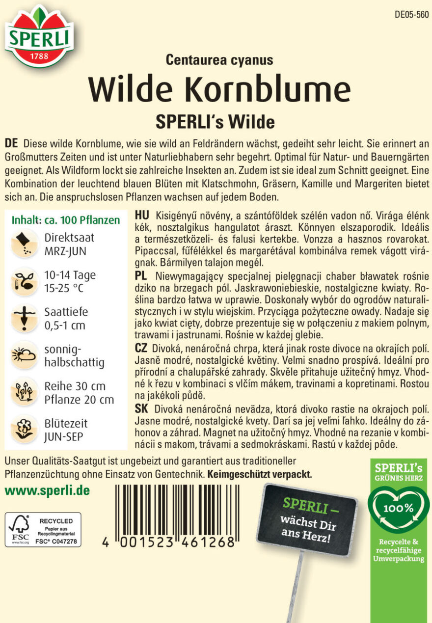 Sperli Wilde Kornblume SPERLI's Wilde