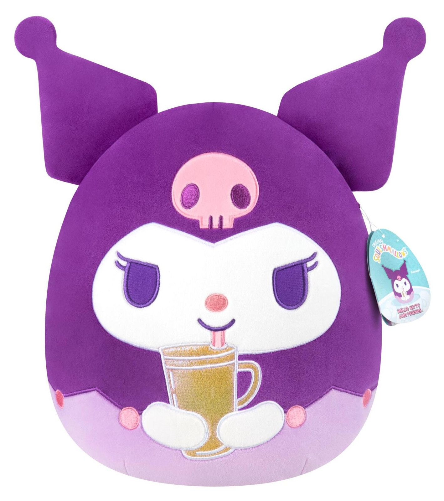 Squishmallows Hello Kitty en vrienden Kuromi met beker, 30 cm
