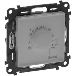 Legrand 752333 Valena Life Elektronisches Raumthermostat mit Wechselkontakt Farbe: Aluminium
