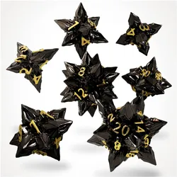 Glass Staff Royal Bane Metal RPG Dice Set