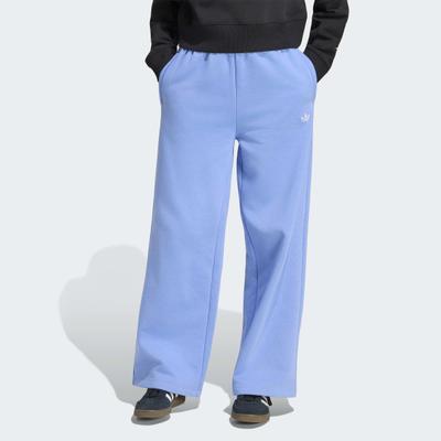 Sporthose ADIDAS ORIGINALS "WIDE LEG PANTS", Mädchen, Gr. 128, N-Gr, blau (blufus,), Obermaterial: 70% Baumwolle, 30% Polyester, Hosen Sporthose, Sporthose für Kinder, weite Hosenbeine, sportlicher Stil