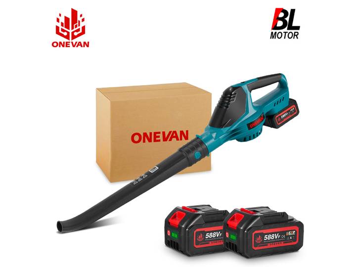 Souffleur d'air électrique sans fil ONEVAN 5500W, 5 vitesses, pour feuilles, neige, poussière, compatible avec batterie Makita 18V.