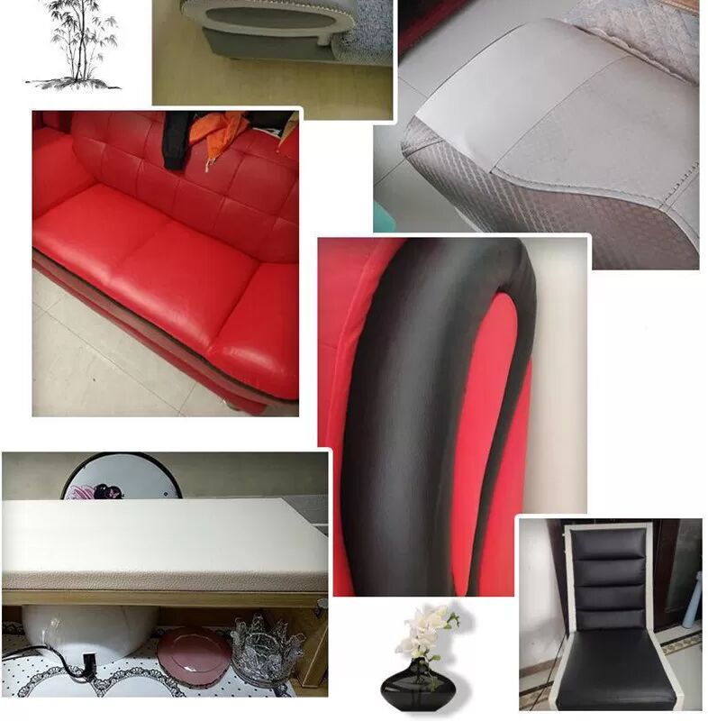 INF 5-teiliges Lederreparaturband, selbstklebendes Lederreparaturpflaster Grau