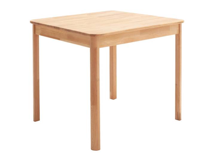 P & B Esstisch, Kernbuche, Holz, Kernbuche, massiv, quadratisch, 80x76x80 cm, Fsc, schnell aufzubauende und stabile Arbeitsfläche, Holzmöbel, Holztische, Esstische Holz, Massivholztische