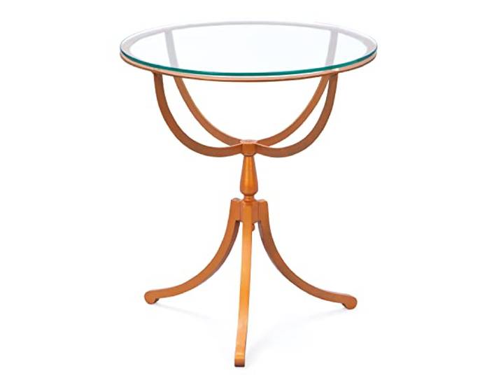 Inter Link 85300413 Beistelltisch, Metall, Glas, kupferfarbig, 50 x 50 x 55 cm