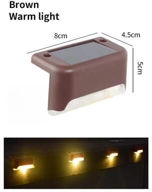 Uplift Picks Solar Deck Step Lights Brighten Stairs Fences Patios And Pathways Safely brown warm Light 3 Pcs
