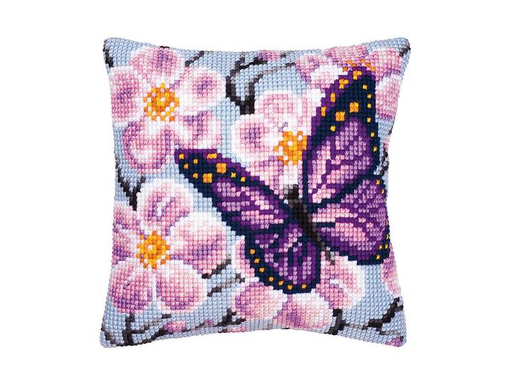 Stick-Kissen 40 × 40 cm
