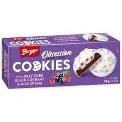 Bergen Obsession Jelly Cube Black Currant & Milk Cream Cookies 128g