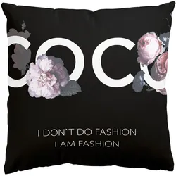 KISSENBEZUG COCO - I don ́t do fashion Rosen Schwarz 40/40 cm