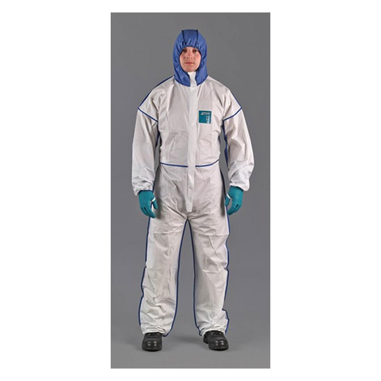 Ansell Schutzoverall AlphaTec 1800 Comfort Grösse M weiss/blau PSA-Kategorie III (M, 1x) (WN18B-00195-03)