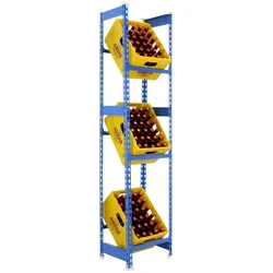 SimonRack Getränkekistenregal 3 Kisten, 1800x400x300 mm, Kistenregal, Blau - Simonbottle